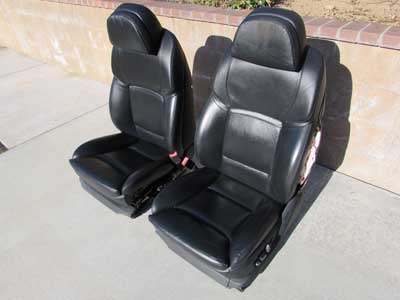 BMW Complete Front Seats Black Nappa Leather 52107231101 F10 528i 535i 550i ActiveHybrid 54
